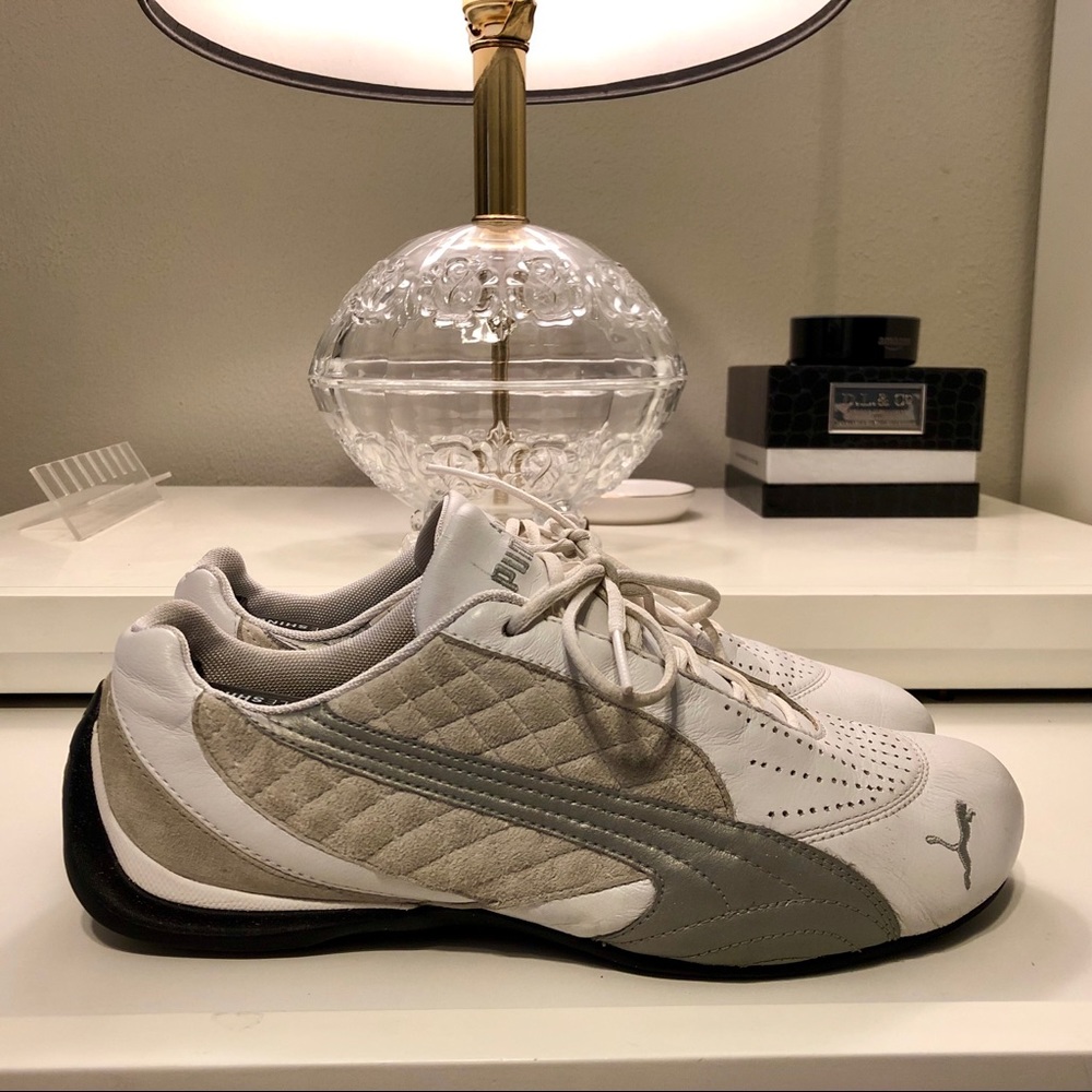 ✨ Puma White/Silver Wheelspin Shoes  ✨